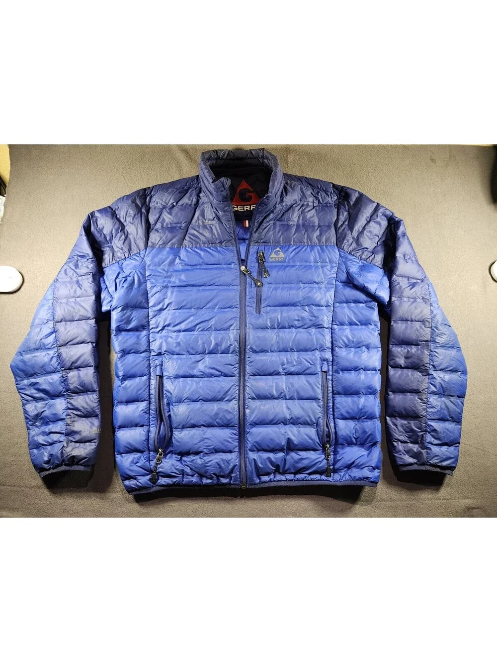 GERRY Puffer Snow Jacket Fill Power 650 Full Zip Navy Blue Men’s LARGE 0158